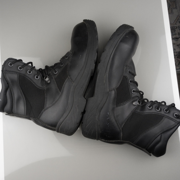 Brahma Steel Toe Work Boots Slip Resistant Black Tall Mens 12.5 - Picture 3 of 11